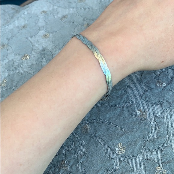 Vintage Silver 925 Braided Bracelet - Picture 2 of 5